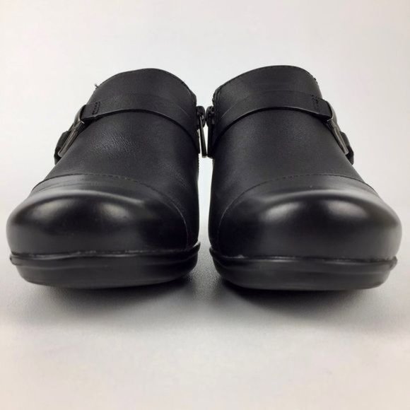 Clarks Womens Emslie Katy Black Leather Ankle Bootie Shootie Loafer size 7 - Picture 5 of 16